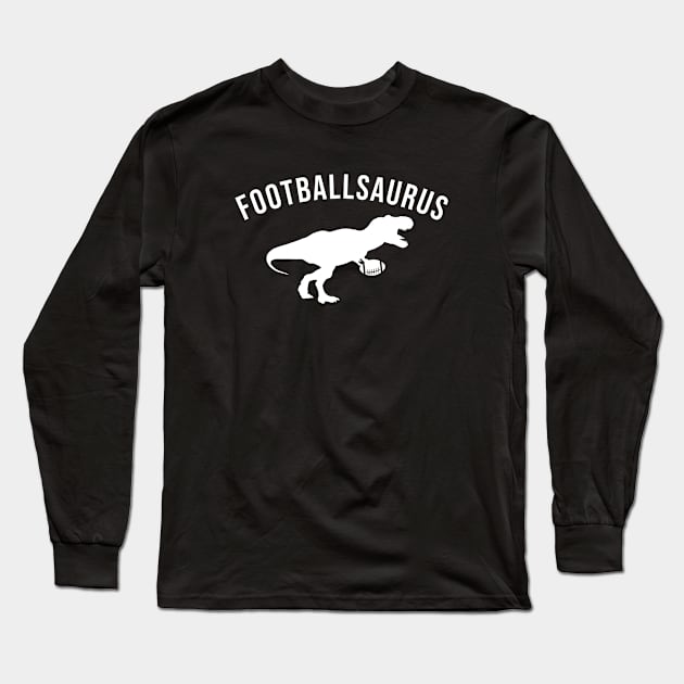 Footballsaurus Long Sleeve T-Shirt by worldtraveler